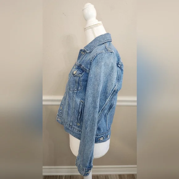 NWOT Lucky Brand Tomboy Trucker denim jean jacket size S - Picture 4 of 11